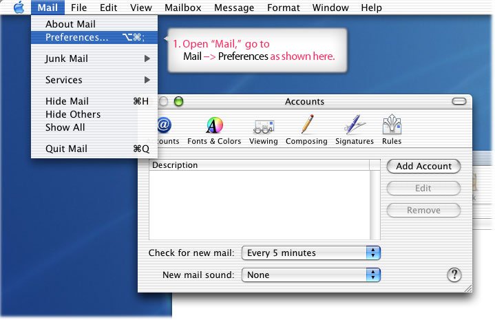 Mac Mail Account Setup