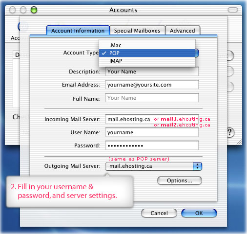 Mac Mail Account Setup